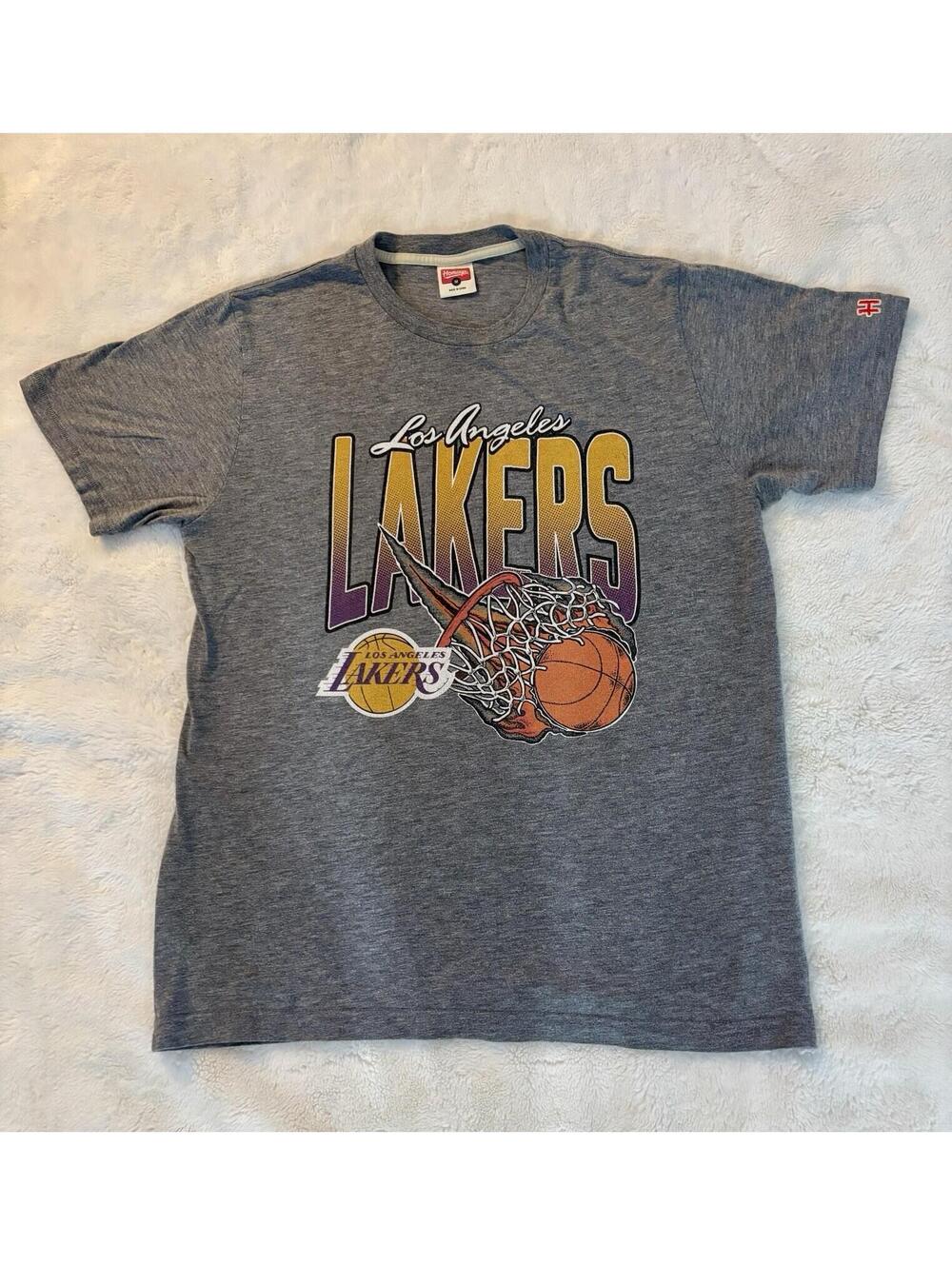 Los Angeles Lakers   Homage Tshirt  Size Medium Gray NBA